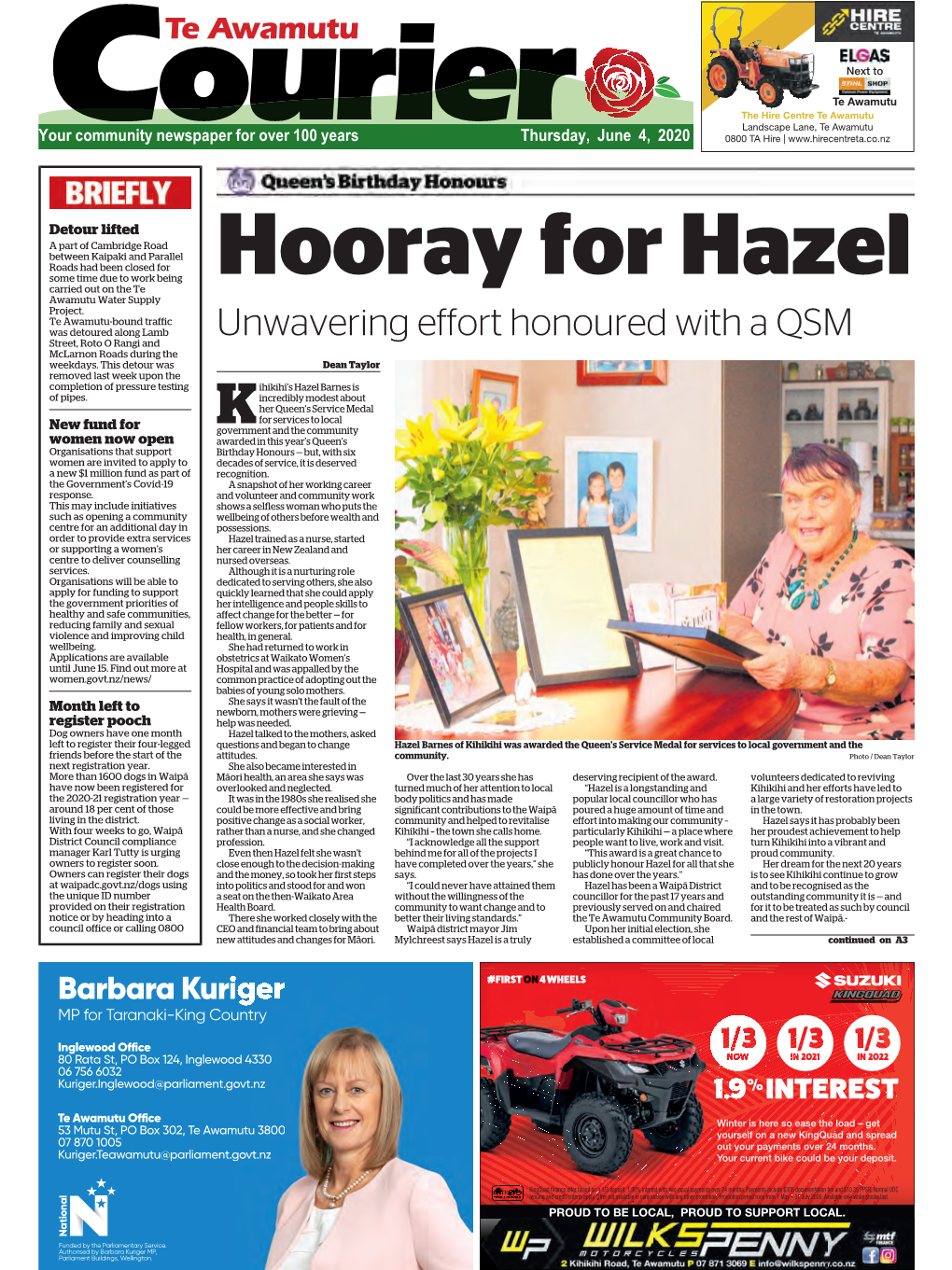 Te Awamutu Courier Thursday, June 4, 2020