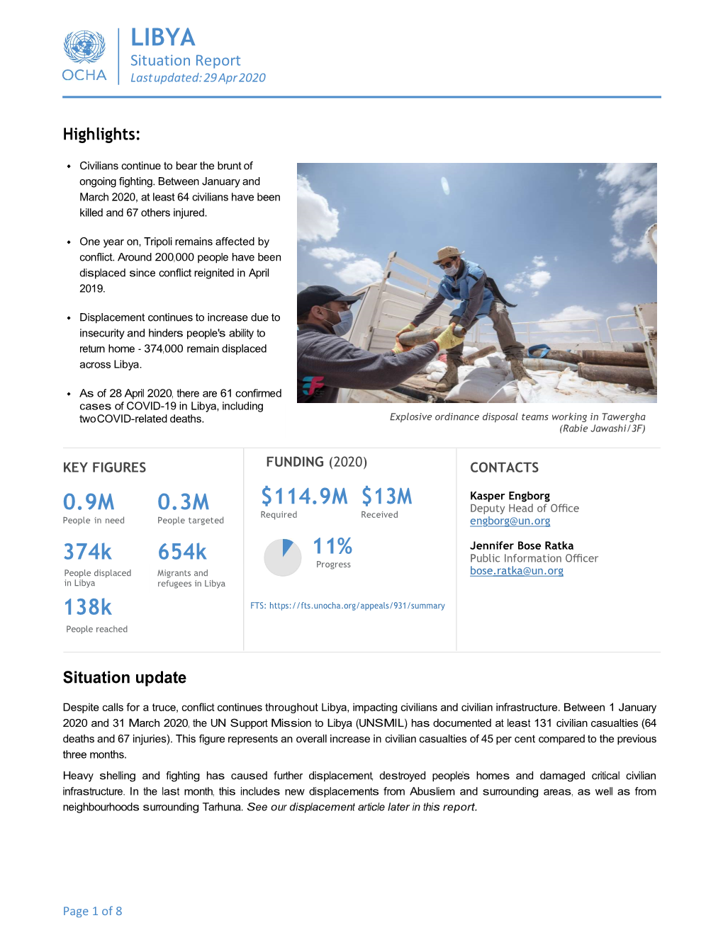 Libya Humanitarian Update April