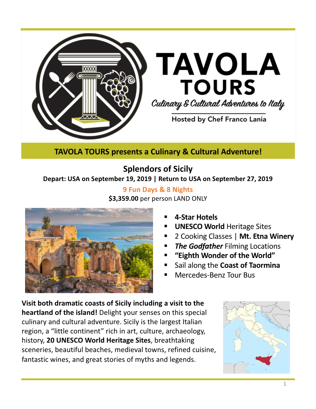 Tavola Tours Sicily FINAL 2019