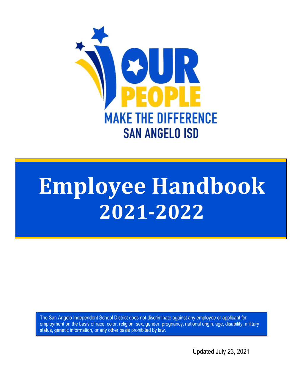 Employee Handbook 2021-2022