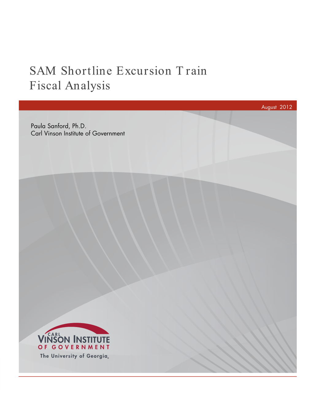 SAM Shortline Excursion Train Fiscal Analysis