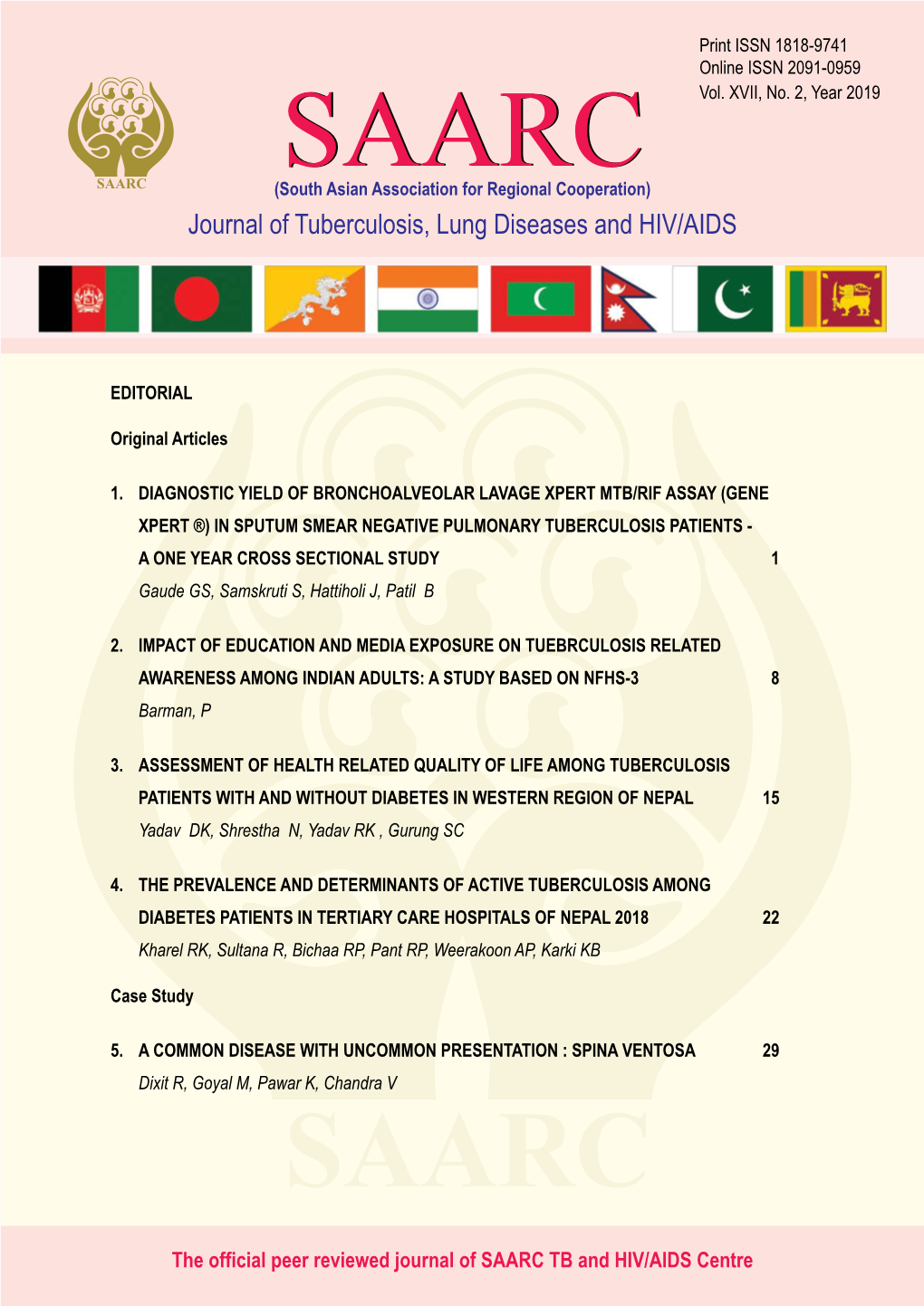 Journal of Tuberculosis, Lung Diseases and HIV/AIDS