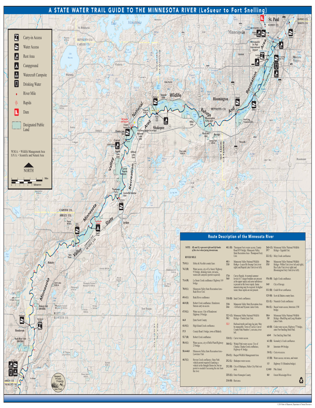 THE MINNESOTA RIVER (Lesueur to Fort Snelling)