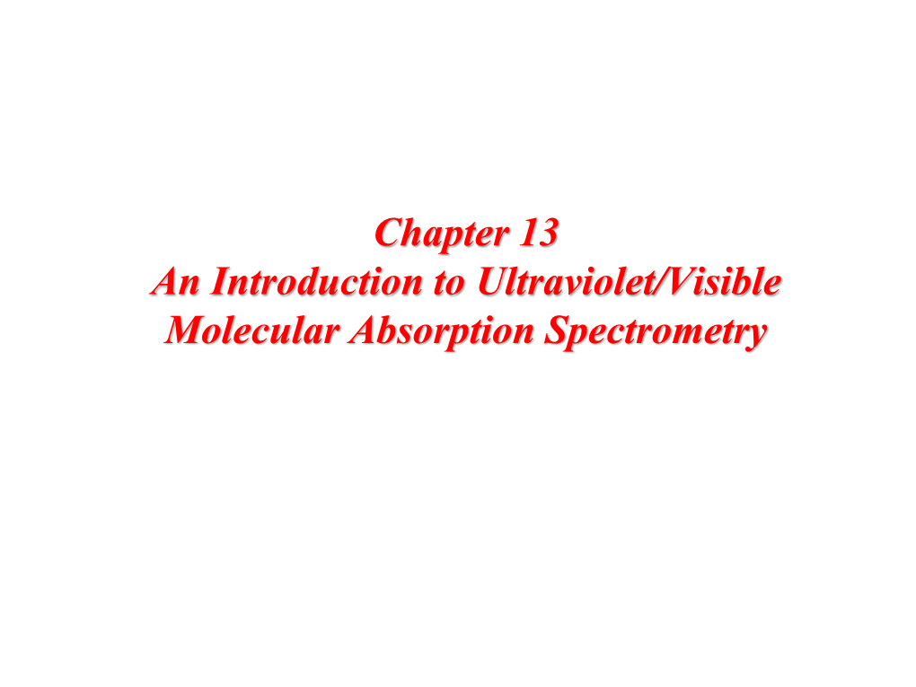 UV/Vis Absorbance