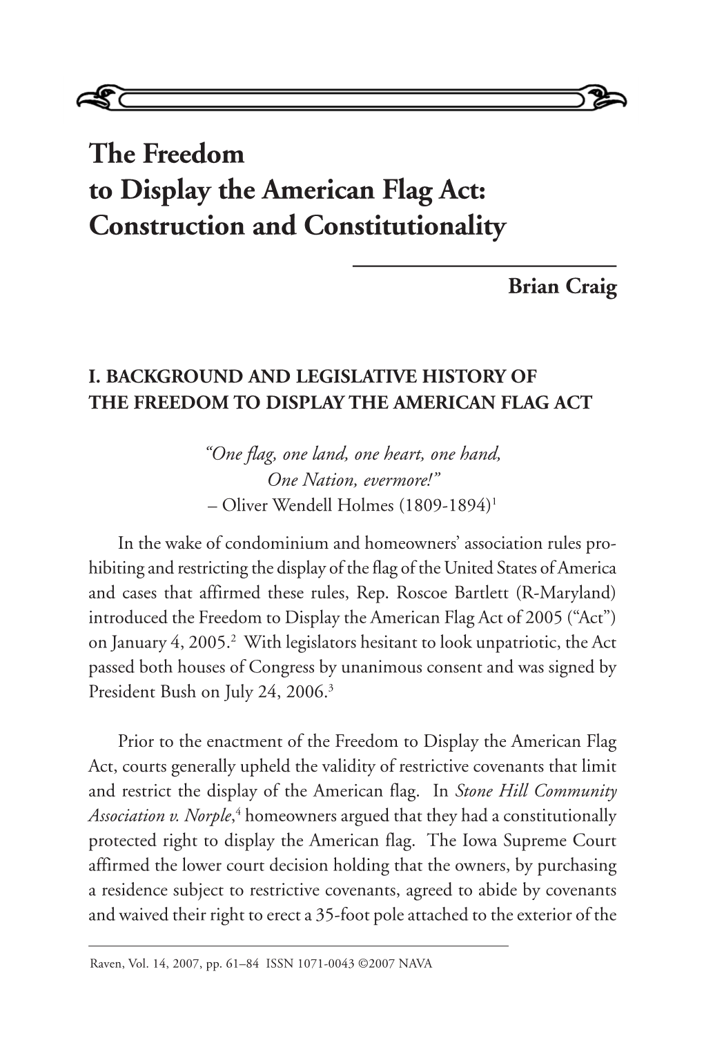 The Freedom to Display the American Flag Act 61