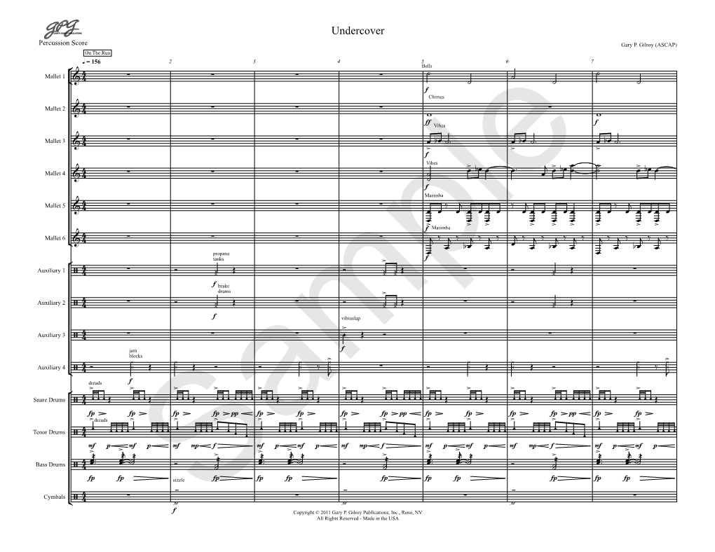 Sample Percussion Score