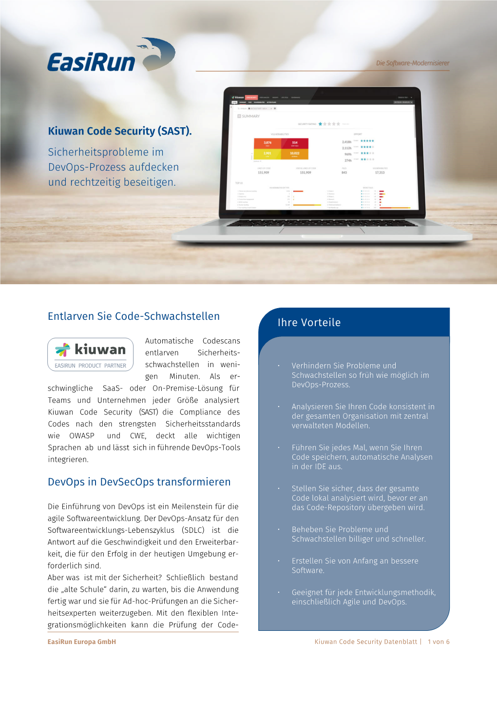 Kiuwan Code Security (SAST). Sicherheitsprobleme Im Devops-Prozess Aufdecken Und Rechtzeitig Beseitigen