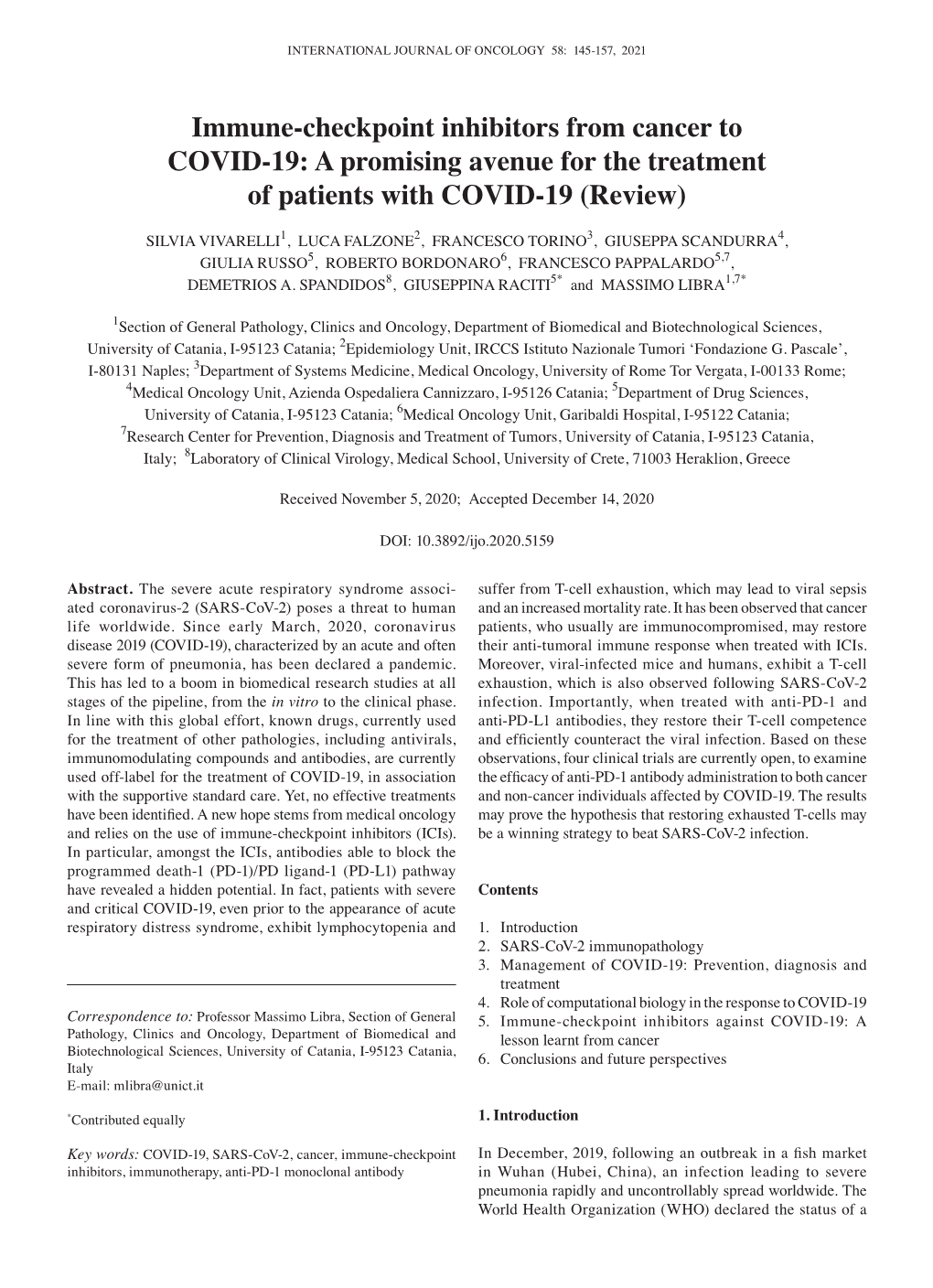 Immune-Checkpoint Inhibitors from Cancer to COVID-19