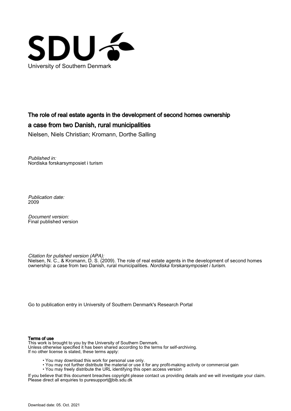 A Case from Two Danish, Rural Municipalities Nielsen, Niels Christian; Kromann, Dorthe Salling