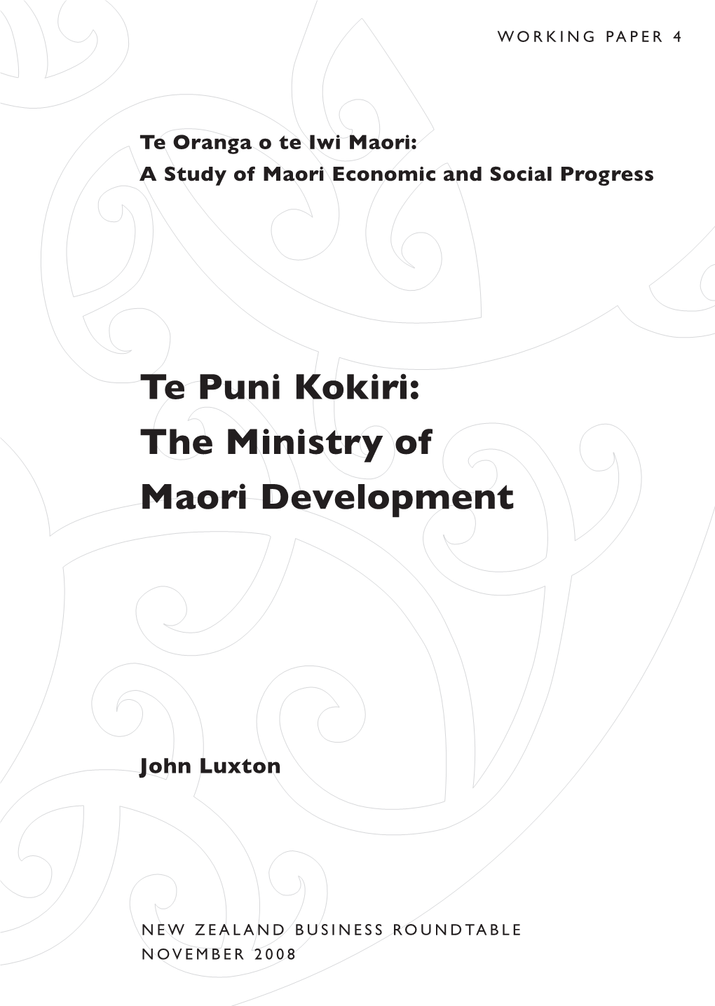 Te Puni Kokiri: the Ministry of Maori Development