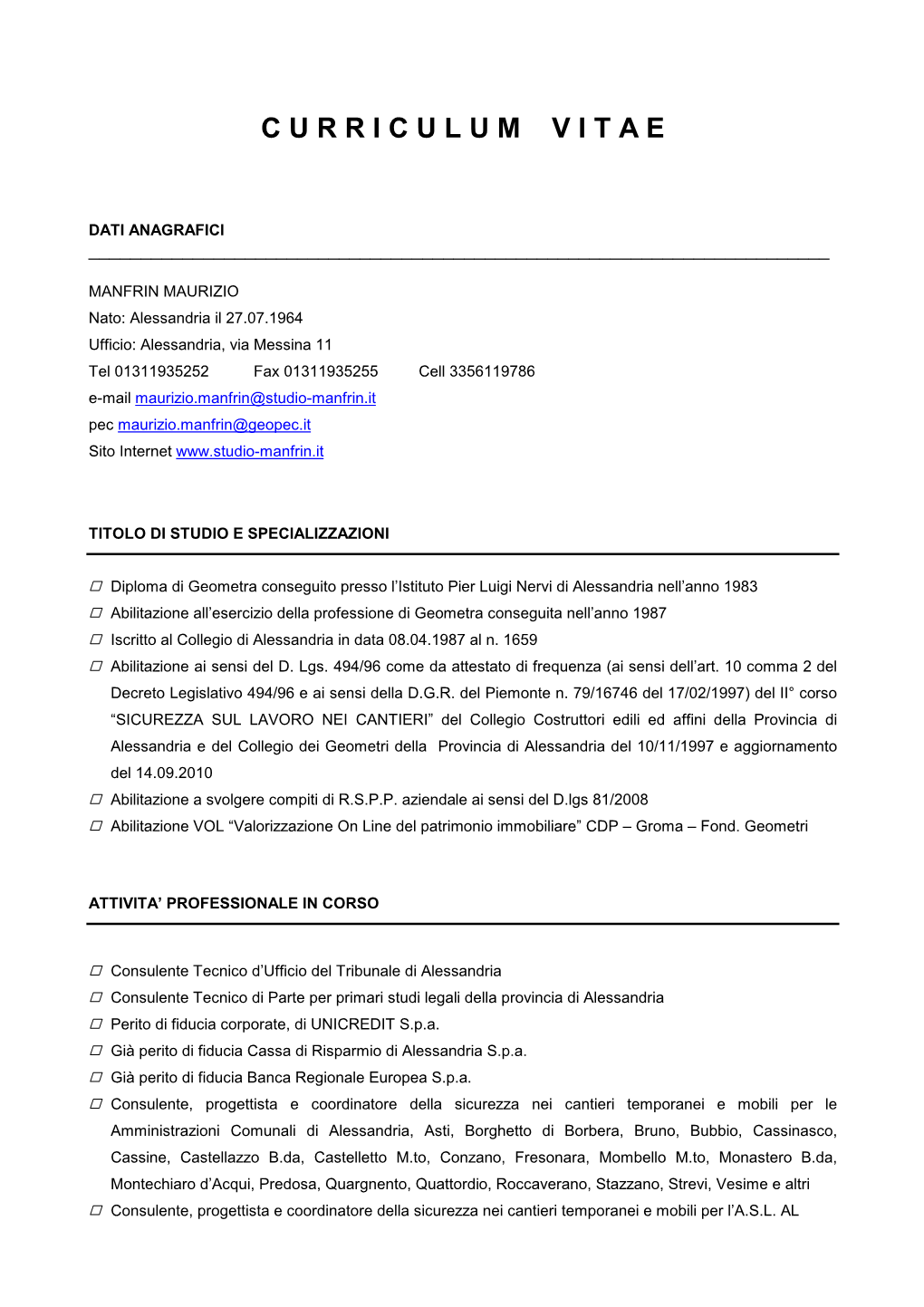 Curriculum Vitae