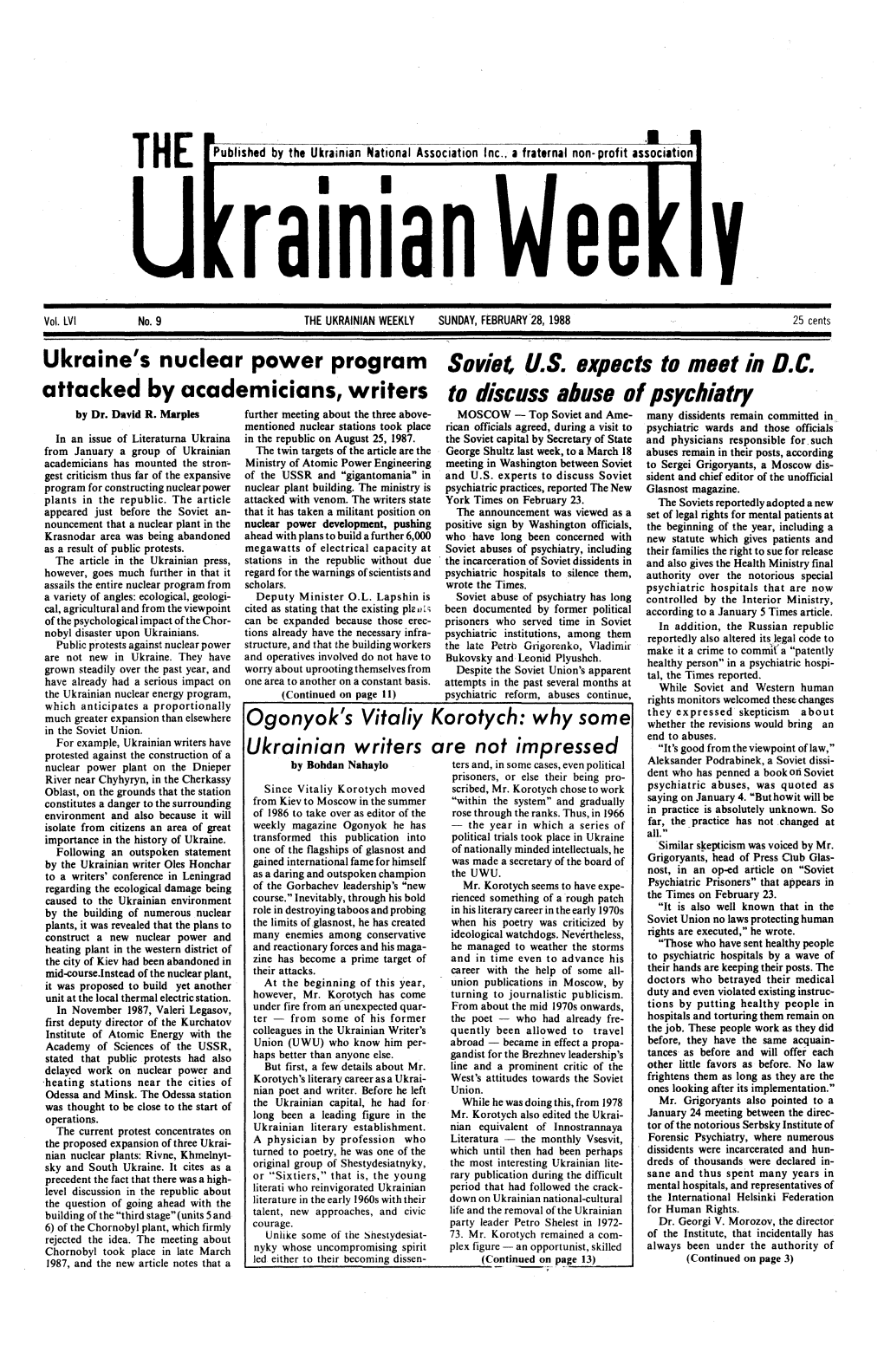 The Ukrainian Weekly 1988