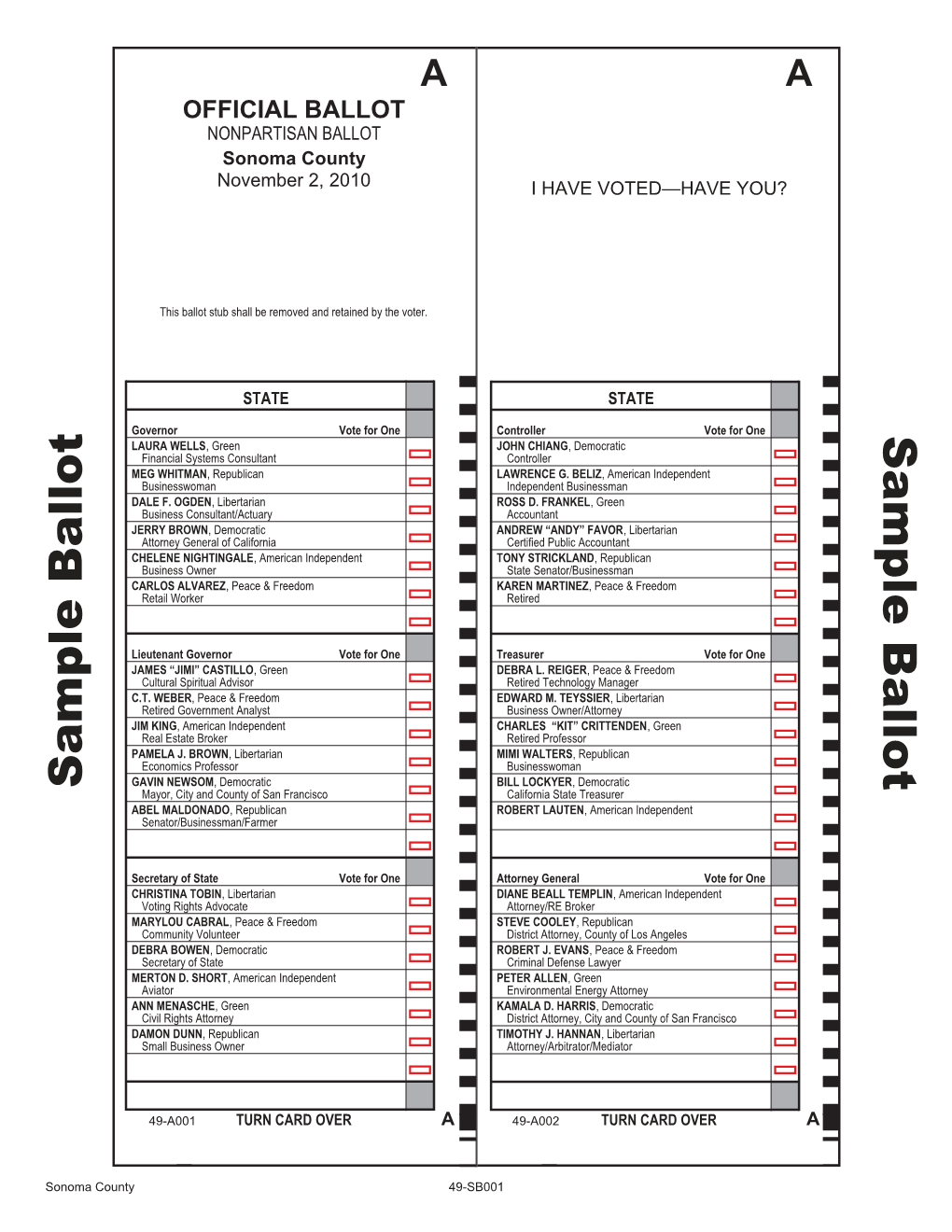 Sample Ballot