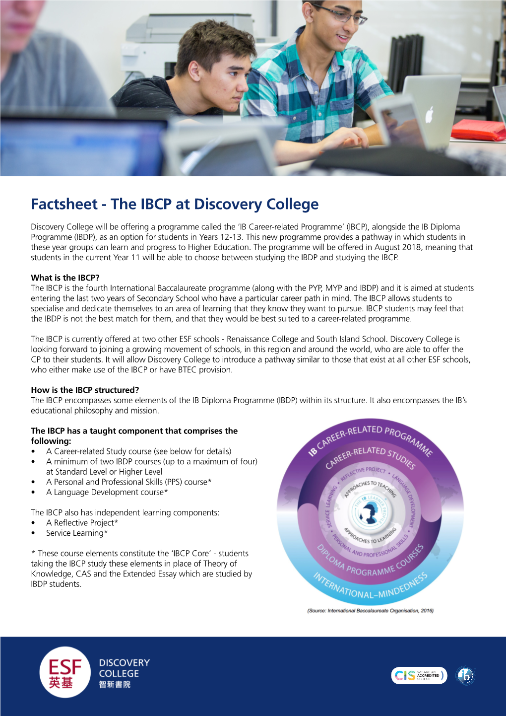 Factsheet - the IBCP at Discovery College