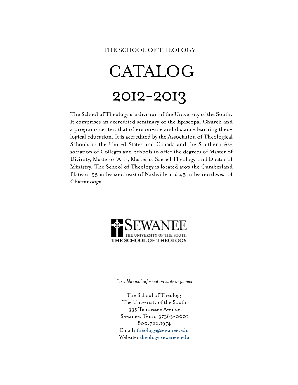 2012-2013 Catalog