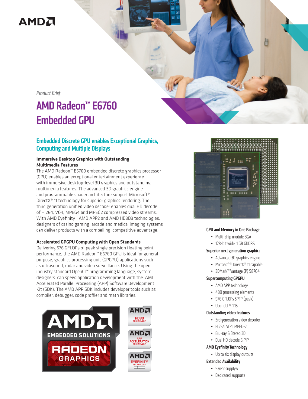 AMD Radeon™ E6760 Embedded GPU