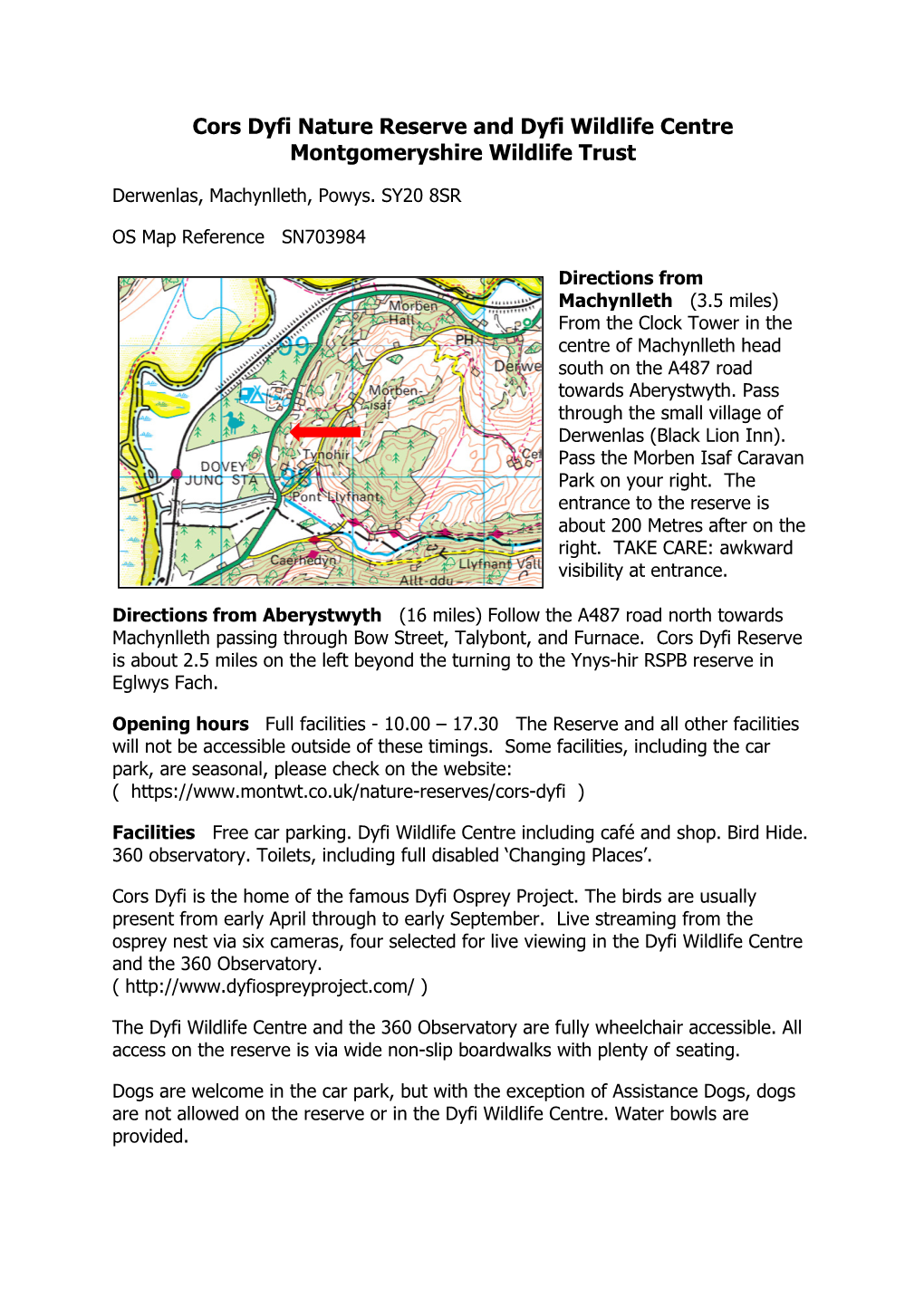 Cors Dyfi Nature Reserve and Dyfi Wildlife Centre Montgomeryshire Wildlife Trust