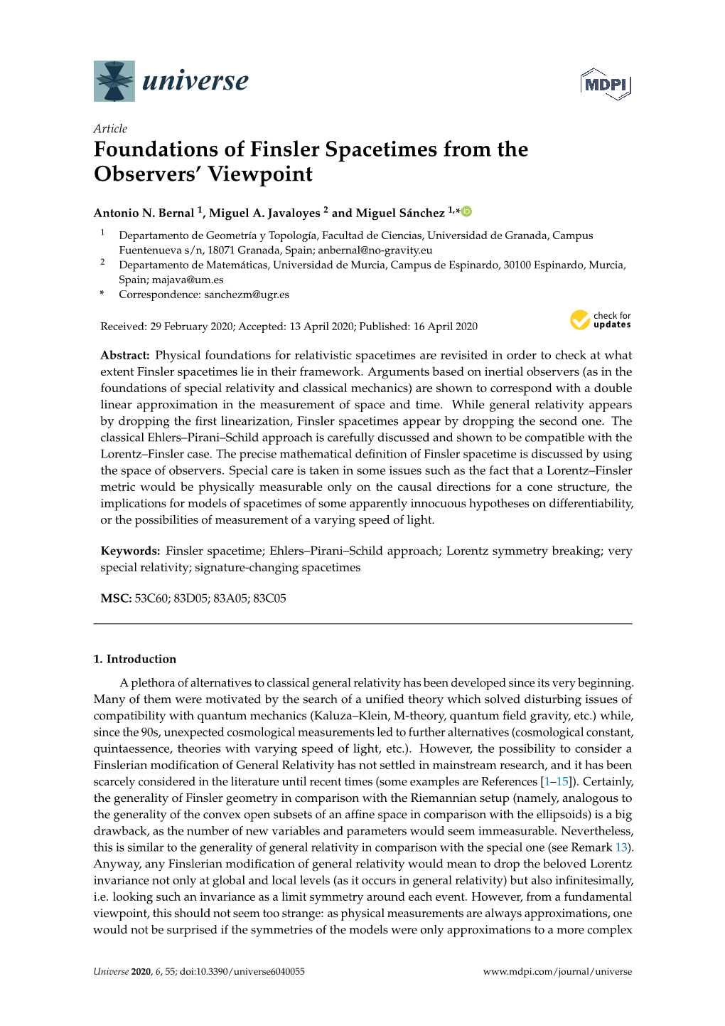 Foundations of Finsler Spacetimes from the Observers' Viewpoint