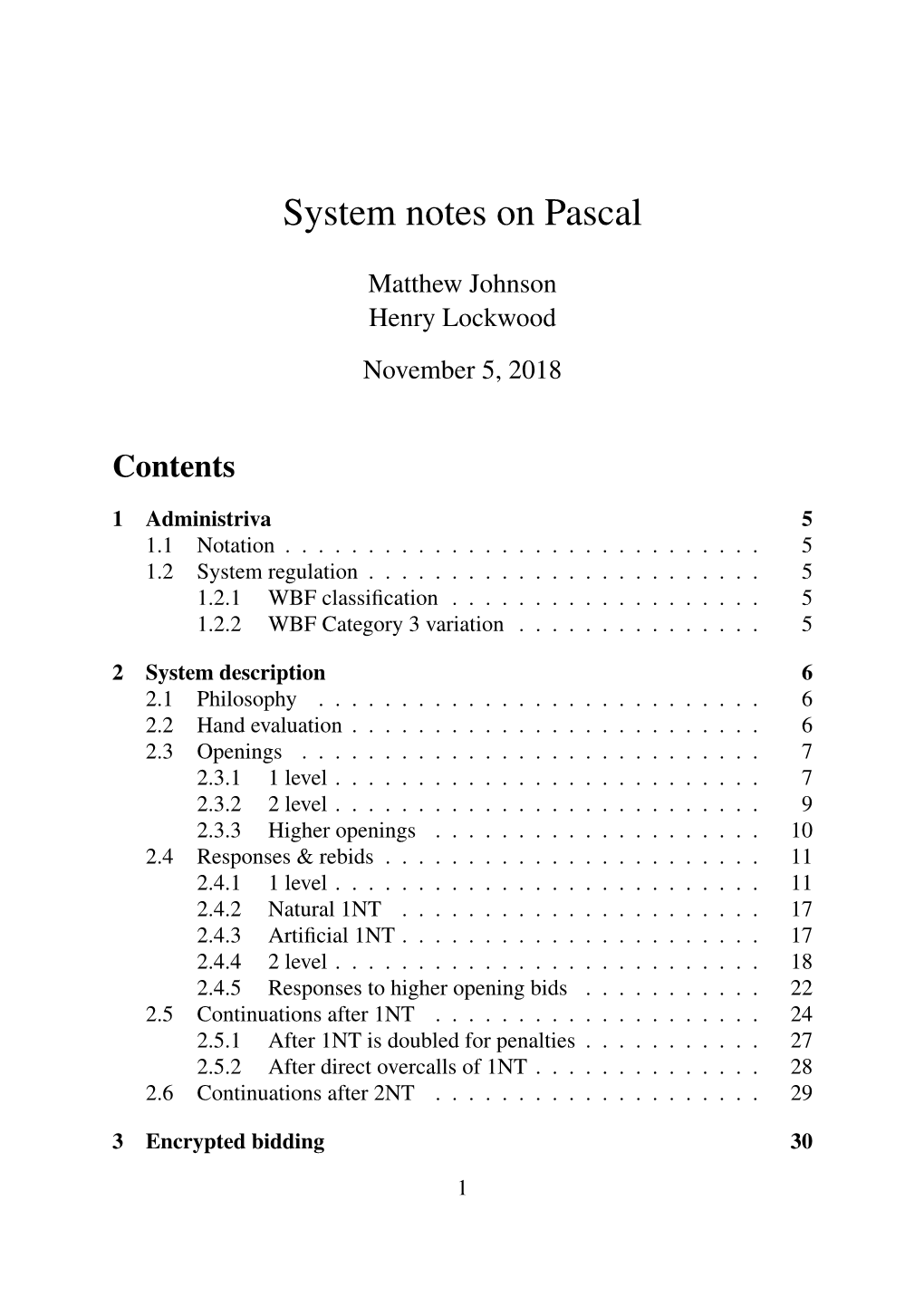 System Notes on Pascal's Encrypted Club