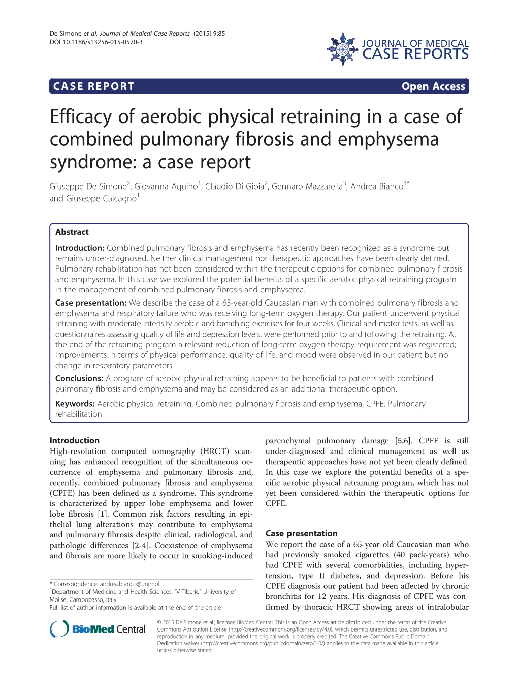 Efficacy of Aerobic Physical Retraining in a Case of Combined Pulmonary