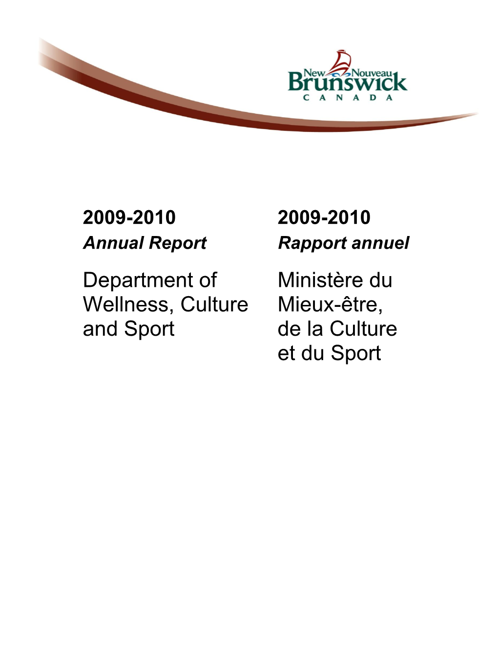 Rapport Annuel 2009-2010 Annual Report