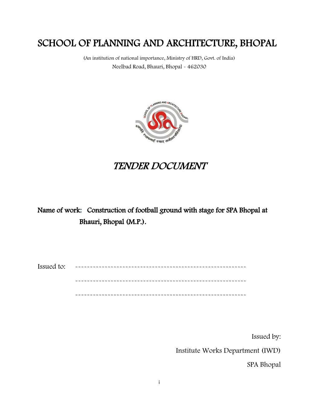 Tender Document