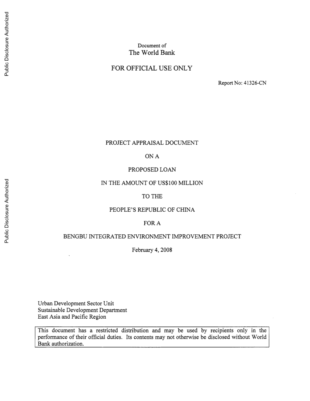 World Bank Document