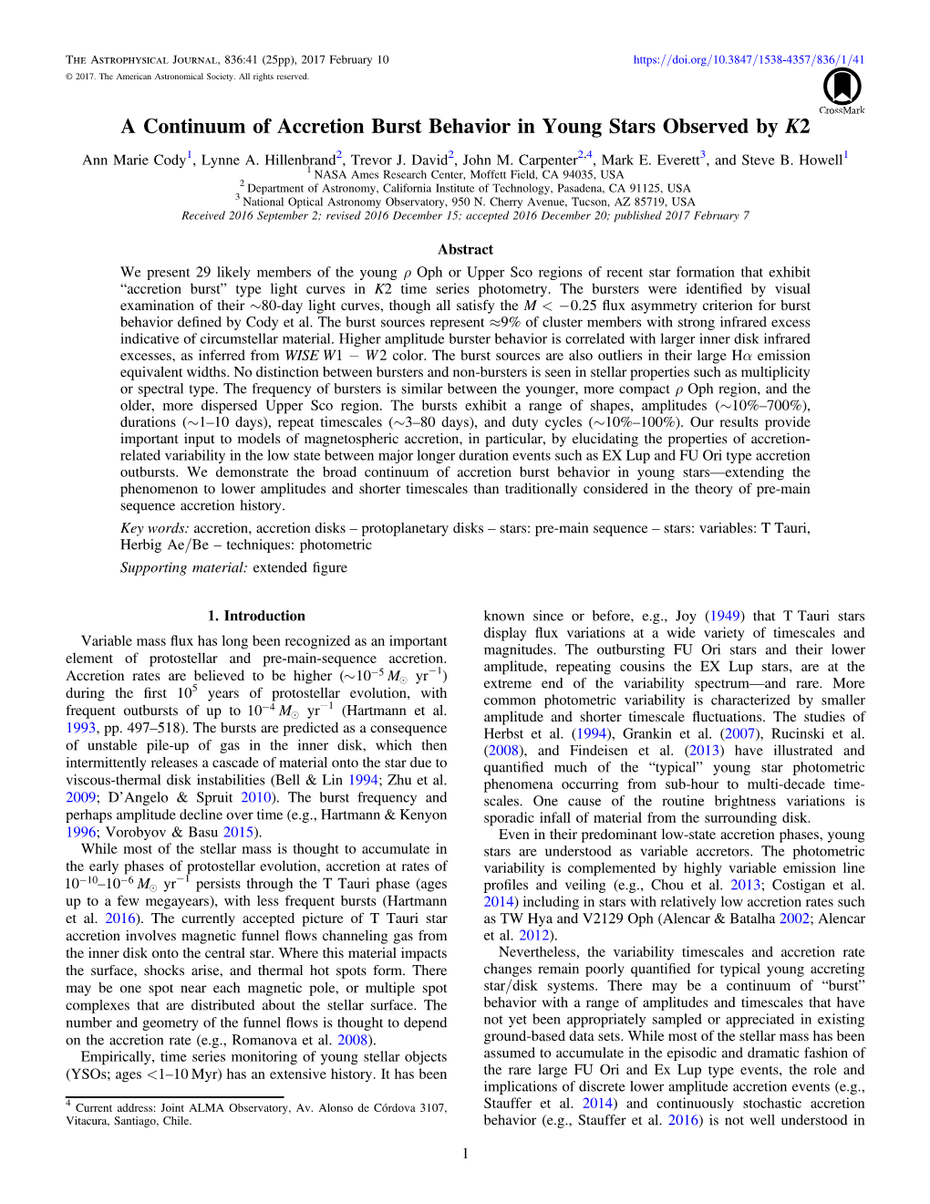 A Continuum of Accretion Burst Behavior in Young Stars Observed by K2