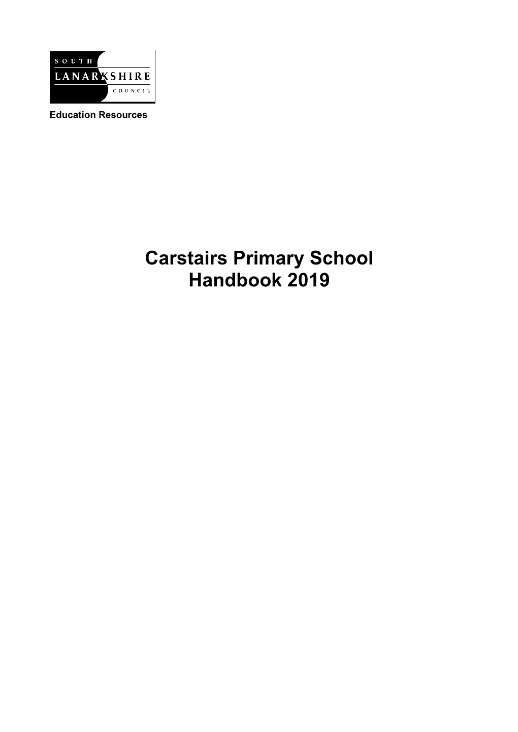 Carstairs Primary School Handbook 2019