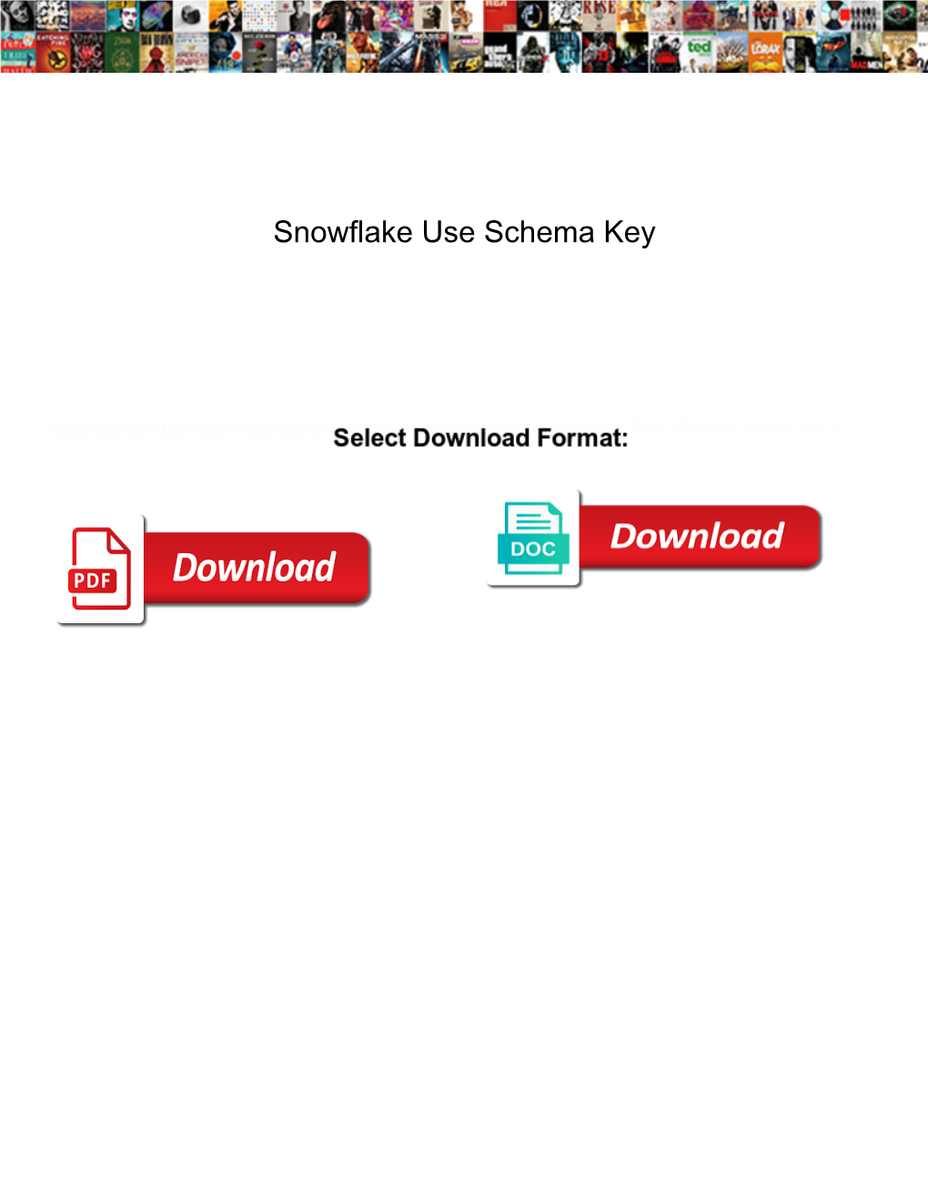 Snowflake Use Schema Key