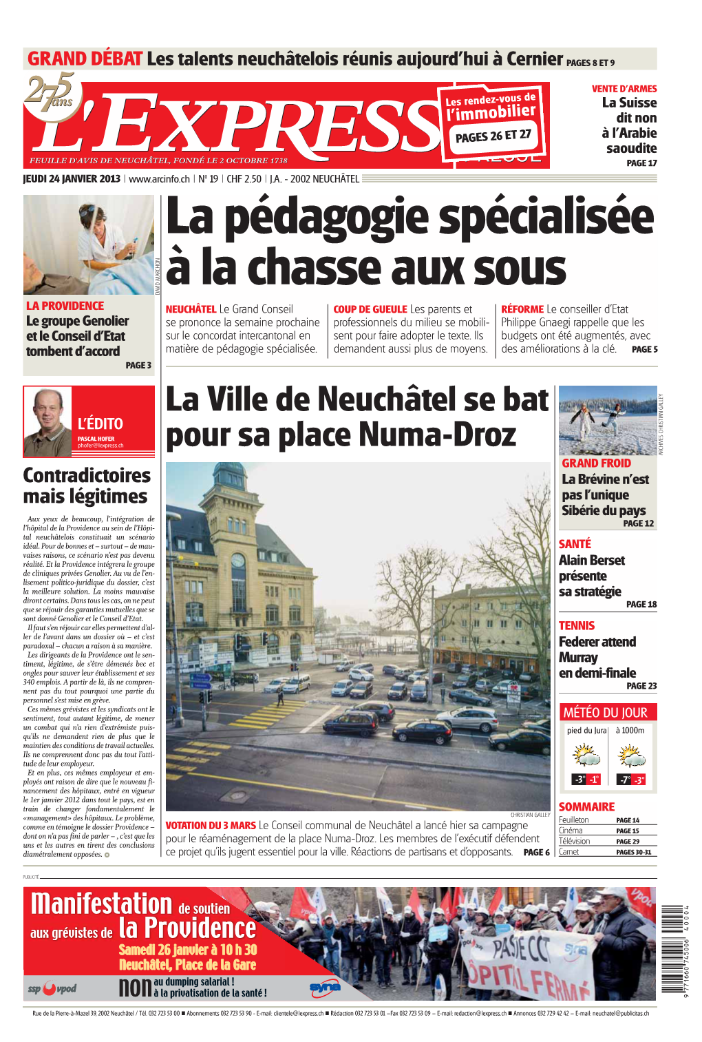 La Ville De Neuchâtel Se Bat Pour Sa Place Numa-Droz