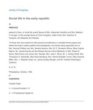 Social Life in the Early Republic: a Machine-Readable Transcription