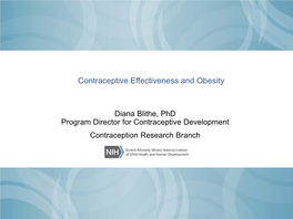Contraceptive Effectiveness and Obesity