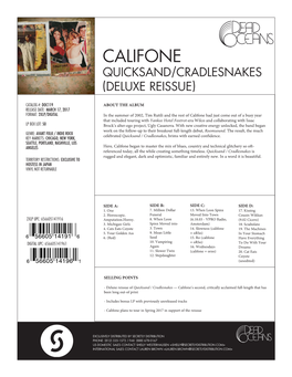 Califone Quicksand/Cradlesnakes (Deluxe Reissue)