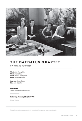 The Daedalus Quartet Spiritual Journey
