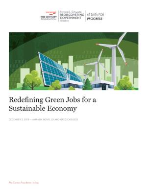 Redefining Green Jobs for a Sustainable Economy