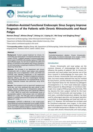 Coblation-Assisted Functional Endoscopic Sinus Surgery Improve
