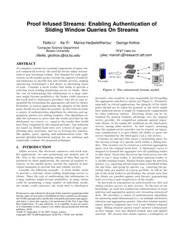 Enabling Authentication of Sliding Window Queries on Streams