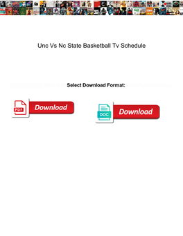 Unc Vs Nc State Basketball Tv Schedule