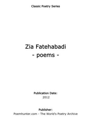 Zia Fatehabadi - Poems