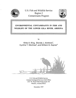 U.S. Fish and Wildlife Service Region 2 Contaminants Program