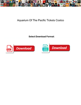 Aquarium of the Pacific Tickets Costco