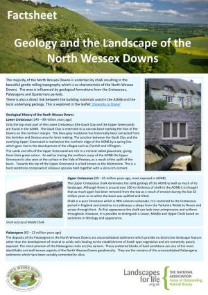 Geology and the Landscape of the North Wessex Downs Factsheet