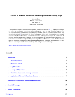 Sheaves of Maximal Intersection and Multiplicities of Stable Log Maps