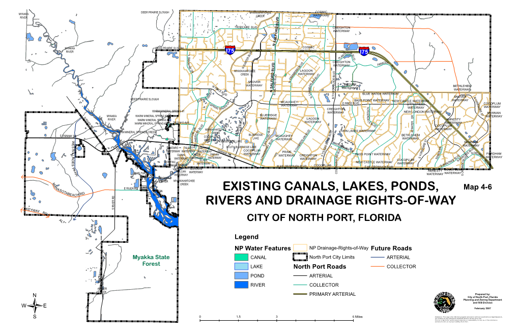 Existing Canals, Lakes, Ponds, Rivers And