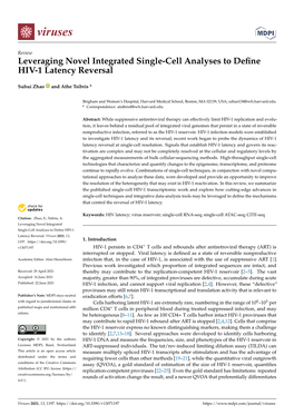 Leveraging Novel Integrated Single-Cell Analyses to Define HIV