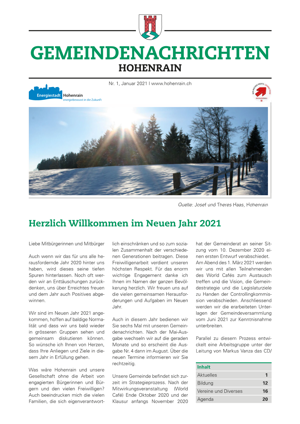 Gemeindenachrichten Hohenrain