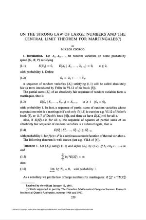 On the Strong Law of Large Numbers and the Central Limit Theorem for Martingaleso