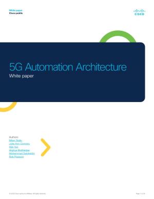 5G Automation Architecture White Paper