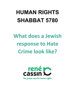 What Does a Jewish Response to Hate Crime Look Like?
